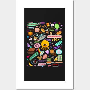 Felix doodle (black) Posters and Art